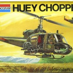 a=" H Y CHOPPER Fichier STL 1/24 Monogram Huey Gunship armes super détail set.・Plan imprimable en 3D à télécharger