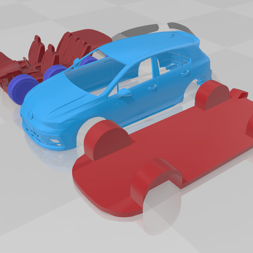 🚗 Volkswagen Golf R 2025 - Separate Parts STL Model・ 3D File for 3D ...