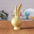 untitled12.png 3D Easter Bunny Head STL File - 341