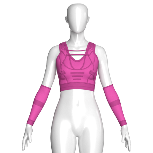 Girls Crop Top With Separate Sleeves | Marvelous / Clo3d / obj / fbx
