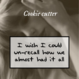 IWishICouldUnRecallCookie.png Taylor Swift TTPD "I wish I could un-recall" Cookie cutter