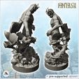 3.jpg Evil creature with horns, cape and spiked tail (8) - Medieval Fantasy Magic Feudal Old Archaic Saga 28mm 15mm Chaos Darkness Demon