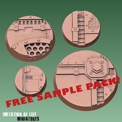 MINIATURES Бесплатный 3D файл Промышленные базы - пакет образцов・3D-печатная модель для загрузки