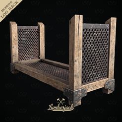 Cults-Cover.jpg STL file Modern Log Rack - Diorama Miniature TableTop - Lumberjack・3D printer design to download