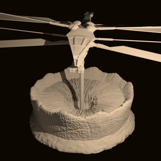 stand.png Dune Atreides Ornithopter With Sandworm Stand