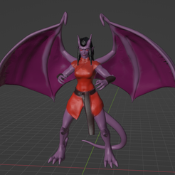5-femelle-violette-ishimura.png Файл STL Японские женские горгульи 2・3D-печатная модель для загрузки