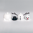 011.png Winter Wonderland Diorama: Log Cabin, Snowman, and Christmas Tree Set