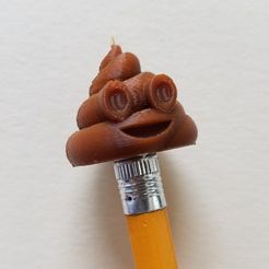 20170902_141810.jpg Free 3D file Poop Emoji Pencil Topper・3D print object to download