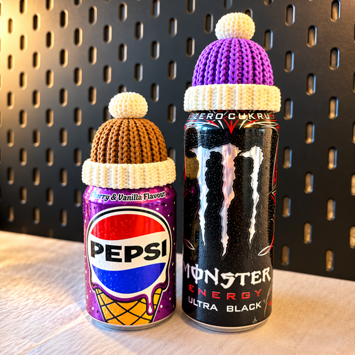 Can Topper Beanie STL & 3MF | 12oz Standard & Slim Can Hat