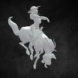 4.png Cowgirl and Bucking Horse STL