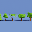 trees green light.png Low Poly Nature Pack