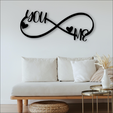 You-and-me-infinite.png You and me infinite wall decoration Wall Art