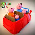 rendered_4.jpg PEPPA PIG CAR WITH ARTICULATED DADDY PIG AND MOMMY PIG