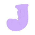 J  purple  .stl Alphabet Lore LARGE LETTERS set 3mf file with all colors labelled and color changes