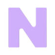 FACE N 0.3.stl 3d print - LETTERS - "n" and "N" - 250mm