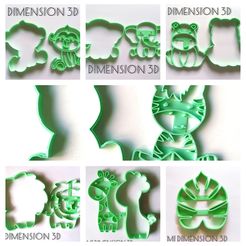collage-mi-dimension-3d.jpg STL-Datei Dschungeltiere Ausstecher und Marker Set・3D-druckbares Modell zum herunterladen