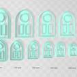 Capture.png Arch Window 1 Clay Cutter - STL Digital File Download- 12 sizes and 2 Cutter Versions