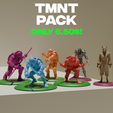 tmnt0.png TMNT Pack : Leonardo, Raphael, Donatello, Michelangelo, Splinter, Shredder, Krang Keychain