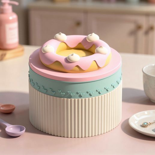 Kawaii Donut Storage Box