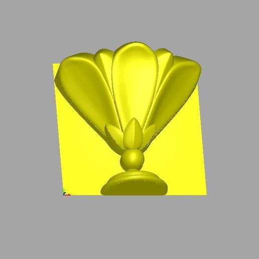 Art Deco Fan Shell Vase Relief 3D Model STL File for CNC Router Wood Carving & 3D Printing