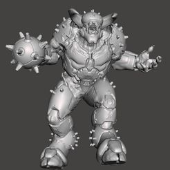 1.jpg STL file ARMORED BARON OF HELL - DOOM ETERNAL dynamic pose | high poly STL for 3D printing・Design to download and 3D print