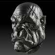 fantasy-creature-head-render.png Realistic Orc Head STL – Dark Fantasy Monster Bust 3D Printable Model