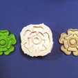 Capture d’écran 2017-03-07 à 09.53.18.png Free STL file Tudor Rose Testing Piece and Pendant・3D print design to download
