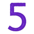 5.stl Elegant Chiseled Font Alphabet and Numbers (40 3d models)
