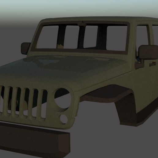 Jeep Wrangler Unlimited 2003 - 3D model önizlemesi