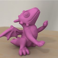 80ea3a769e4eced28cbd2d5675731035_preview_featured.jpg Free STL file rearing cute dragon・3D print design to download