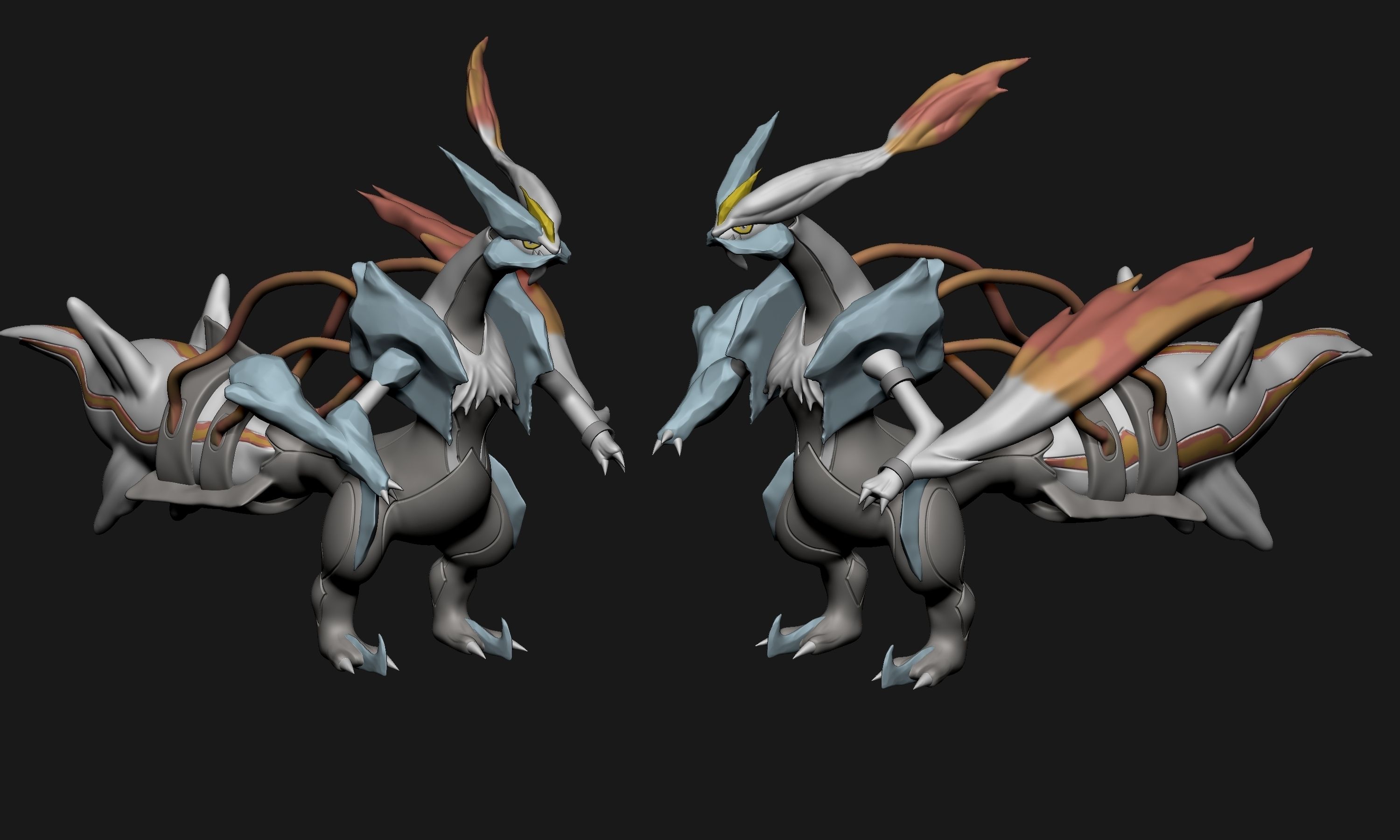 white-kyurem-alter-2.jpg Download OBJ file Pokemon - White Kyurem(with cuts and as a whole)(2 versions) • 3D printer template, ErickFontoura3D