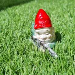 20230516_160140.jpg STL file Reclining gnome, garden gnome fighting with gun・3D printable model to download