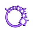 Dije circulo 7 Piedras.stl Dije circular de 7 diamantes