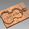 2.png Violin Shaped Tray - 3D STL file and vector files (Svg, Dxf,Eps, Pdf, Ai) for CNC and 3d Printers