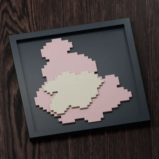 Lickilicky Line - Pokemon Silhouette Frame | Box sprite | STL