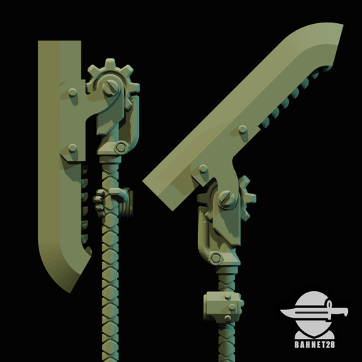 🪚 Chain Scythe・ STL File for 3D printing・Cults