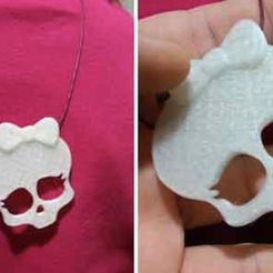Capture d’écran 2016-12-23 à 10.27.11.png Бесплатный STL файл Monsters high skull pendant・Объект для скачивания и 3D печати