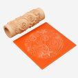 z2.png Spiral Shell Ocean Cluster Texture Roller STL File - Digital Download