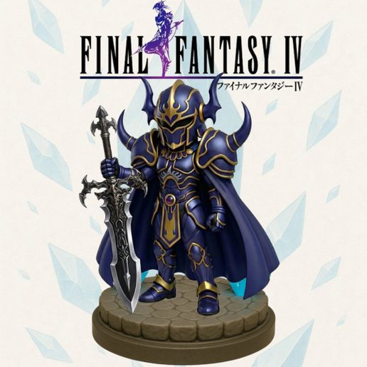 Golbez from Final Fantasy IV (4), 4 Stls (Rydia with base, baseless and special crystal base both normal and thin versions)