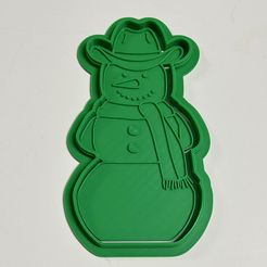 cowboysnowman-copy.jpg Fichier STL Bonhomme de neige Cowboy・Objet pour imprimante 3D à télécharger