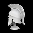 Helmet.5.jpg Spartan Helmet on Base 3D Print Model