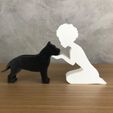 WhatsApp-Image-2023-01-06-at-10.11.53-1.jpeg Girl and her Pit bull (afro hair) for 3D printer or laser cut