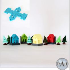 PIP-HOUSE-008.jpg STL file Print in place Foldable mini House with wiggling Fir!・3D printing model to download