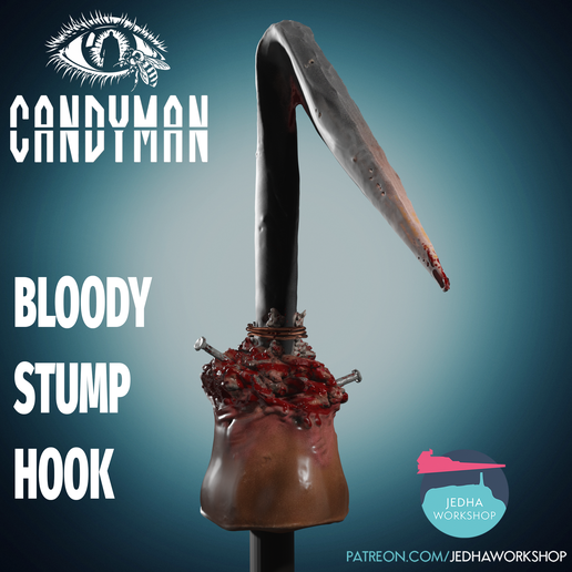 Bloody Stump Hook 3D Print Files (Candyman 1992)