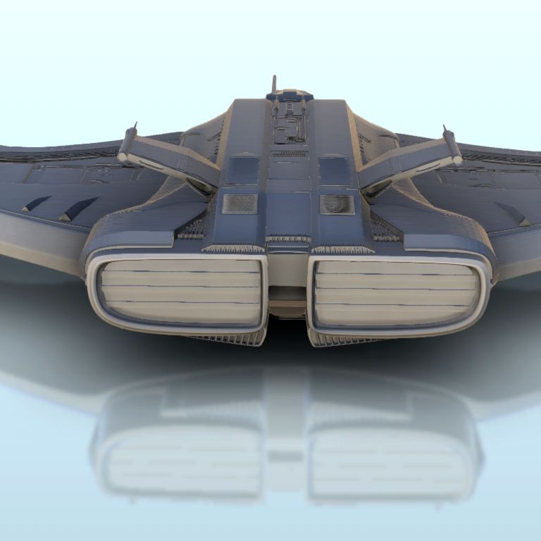 Download STL file Thallo spaceship 4 Battleship Vehicle SF Science