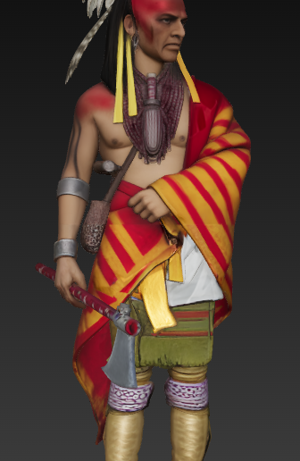 🪶 Native American - Mohawk Tribe (Decorative 3D Figurine)