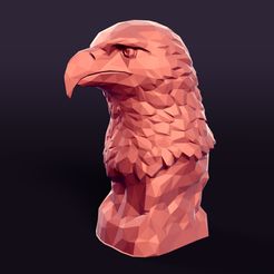 I1.jpg 3D-Datei Low-Poly-Adler-Büste・3D-druckbares Modell zum Herunterladen