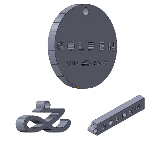 🔑 JK Golden Key Ring・Free STL File for 3D printing・Cults