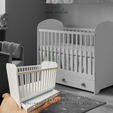 MINIATURE-IKEA-GONATT-CRIB-3.png Miniature IKEA-INSPIRED GONATT CRIB furniture for 1:12 Dollhouse