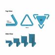 Triangle-Corners-Sizes.jpg Triangle Mold Housing - 3 Corners - 180mm - Reusable Mold Making Box